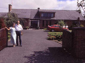 Photo of Isabel and Bob at their Irish home.